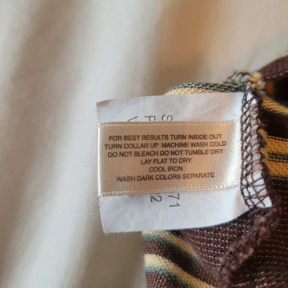 Cutter & Buck Brown and Cream Striped Polo - Picture 5 of 8